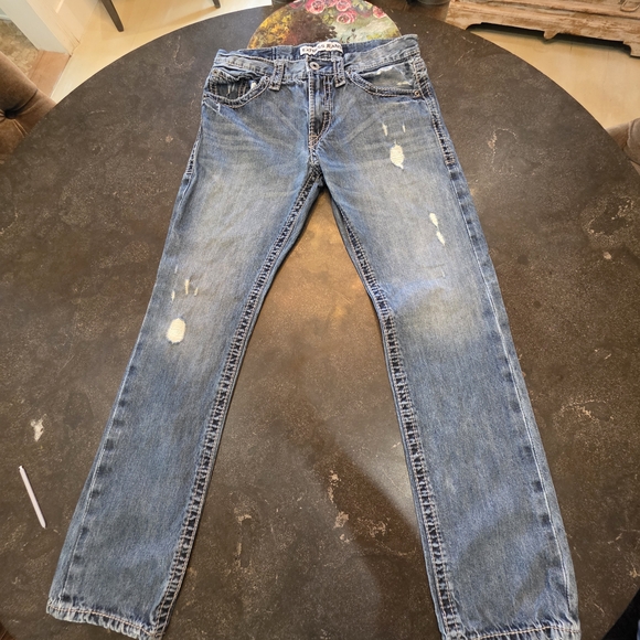 Mens Express Blue Slim Fit Straight Leg ROCCO Jeans 32X34 - Picture 3 of 13